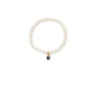 Something Blue Pearl & Crystal Heart Bridal Bracelet Joy by Corrine Smith Ivory One Size