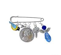 Something Blue Pin for Brid Bridal Bouquet Charm Happiness Bird Wedding Bouquet Charms Something Blue Gift for Bride on Wedding BlueBird Brooch, Medium, Alloy Steel, No Gemstone