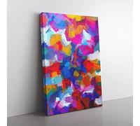 Something Desired Abstract Canvas Wall Art Print Ready to Hang, Framed Picture for Living Room Bedroom Home Office Décor, 60x40 cm (24x16 Inch)