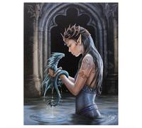 Something Different 19X25Cm Water Dragon Canvas Plaque By Anne Stokes