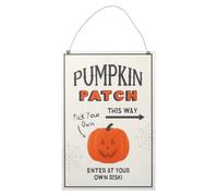 Something Different 30Cm Pumpkin Patch Hanging Sign