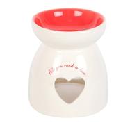 Something Different All You Need Is Love Heart Oil Burner in White Something Different White