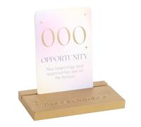 Something Different Angel Affirmation Number Cards With Stand (One Size) (White/Brown)