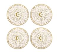Something Different Astrology Wheel Coaster Set (Pack of 4) in Cream Something Different Cream