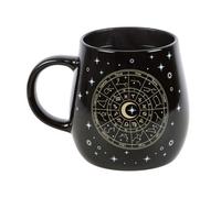 Something Different Astrology Wheel Heat Changing Mug in Black Something Different Black