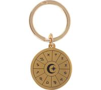 Something Different Astrology Wheel Keyring in Gold Something Different Gold One Size