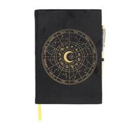 Something Different Astrology Wheel Obsidian Notebook & Pen Set (One Size) (Black)