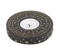Something Different Astrology Wheel Tealight Holder in Black Something Different Black