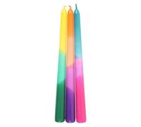 Something Different Aura Energy Dipped Taper Candle Set (Pack Of 3) Multicoloured (One Size)