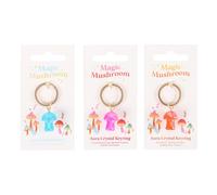 Something Different Aura Mushroom Crystal Keyring (Pack of 1One Size Pink/Orange