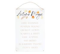 Something Different Autumn Magic Metal Hanging Plaque in White Something Different White