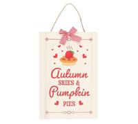 Something Different Autumn Skies & Apple Pies Hanging Sign Red/white (One Size)