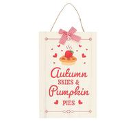 Something Different Autumn Skies & Pumpkin Pies Hanging Sign Red/white (One Size)