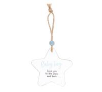 Something Different Baby Boy Star Hanging Sentiment Sign White (One Size)