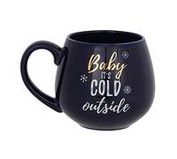 Something Different 'Baby It's Cold Outside' Boxed Mug - Rounded Blue Mug with White and Gold Text