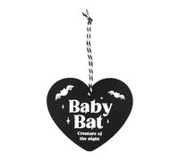 Something Different Bat Heart Hanging Sign in Black Something Different Black