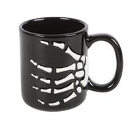 Something Different Bats & Bones Skeleton Hand Mug in Black Something Different Black