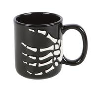 Something Different Bats & Bones Skeleton Hand Mug in Black Something Different Black