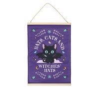 Something Different Bats, Cats And Witches Hats Fabric Wall Decoration Violet (One Size)