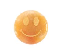 Something Different Be Brave Jade Happy Face Decorative Crystal (One Size) (Yellow)