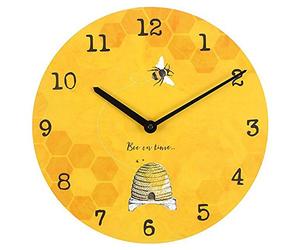 Something Different Bee Cuckoo Clock - Yellow, Black or Yellow Dial - Silent - Wall Mount - Bedroom, Living Room