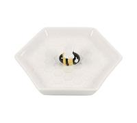 something different Bee Hexagonal Trinket Dish Memorial Plates, Multicolor, Single