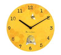 Something Different Bee On Time Wall Clock in Yellow Something Different Yellow