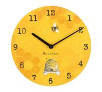 Something Different Bee On Time Wall Clock in Yellow Something Different Yellow
