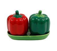 Something Different Bell Pepper Salt & Pepper Shakers in Red Something Different Red