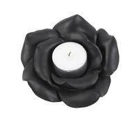 Something Different Black Rose Tealight Holder - Gothic Victorian Vampire Collection, Resin Crafted, Intricately Designed Candle Holder for Romantic Ambience, Home Decor and Unique Gifts