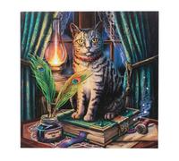 Enchanting Multicolor Book of Shadows Light Up Canvas Plaque by Lisa Parker - 30cm x 30cm (1 Pc.) - Mystical Art Piece - Unique Illumination Feature - Perfect Home Decor