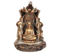 Something Different Bronze Buddha Backflow Incense Burner, Brown