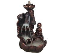 Something Different Bronze Effect Buddha Backflow Incense Burner, Brown