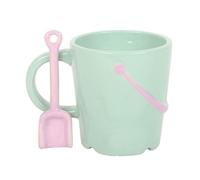 Something Different Bucket And Spade Mug & Spoon Set Pastel Green (One Size)
