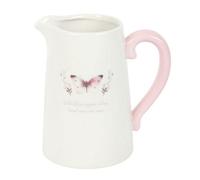 Something Different Butterfly Flower Jug in White Something Different White