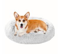 Something Different Calming Dog & Cat Bed, Round Donut Washable Dog Bed, Non-Skid, Faux Fur, Anti-Anxiety Cuddler Warming Cozy Soft Round Bed for Large Dogs and Cats