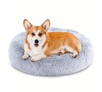 Something Different Calming Dog & Cat Bed, Round Donut Washable Dog Bed, Non-Skid, Faux Fur, Anti-Anxiety Cuddler Warming Cozy Soft Round Bed for Large Dogs and Cats