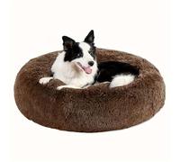 Something Different Calming Dog & Cat Bed, Round Donut Washable Dog Bed, Non-Skid, Faux Fur, Anti-Anxiety Cuddler Warming Cozy Soft Round Bed for Large Dogs and Cats