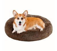 Something Different Calming Dog & Cat Bed, Round Donut Washable Dog Bed, Non-Skid, Faux Fur, Anti-Anxiety Cuddler Warming Cozy Soft Round Bed for Large Dogs and Cats