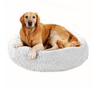Something Different Calming Dog & Cat Bed, Round Donut Washable Dog Bed, Non-Skid, Faux Fur, Anti-Anxiety Cuddler Warming Cozy Soft Round Bed for Large Dogs and Cats