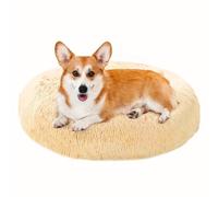 Something Different Calming Dog & Cat Bed, Round Donut Washable Dog Bed, Non-Skid, Faux Fur, Anti-Anxiety Cuddler Warming Cozy Soft Round Bed for Large Dogs and Cats