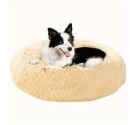 Something Different Calming Dog & Cat Bed, Round Donut Washable Dog Bed, Non-Skid, Faux Fur, Anti-Anxiety Cuddler Warming Cozy Soft Round Bed for Large Dogs and Cats
