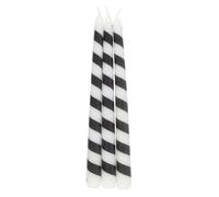 Something Different Candy Cane Taper Candle (Pack of 3) in Black Something Different Black