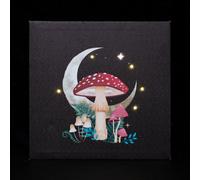 Something Different Canvas Forest Mushroom Light Up Canvas Black/red/white (One Size)