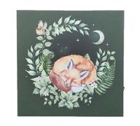 Something Different Canvas Sleeping Fox Plaque Multicoloured (One Size)