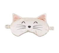 Something Different Cat Face Satin Eye Mask in White Something Different White
