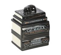 Something Different Cat Magick Book Stack Oil Burner Black (One Size)