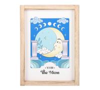 Something Different Celestial The Moon Framed Art Print - Blue/White