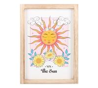Something Different Celestial The Sun Framed Art Print - Pink/Orange/Yellow