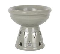 Something Different Ceramic Deep Bowl Oil Burner Grey (12Cm X 13Cm X 13Cm)